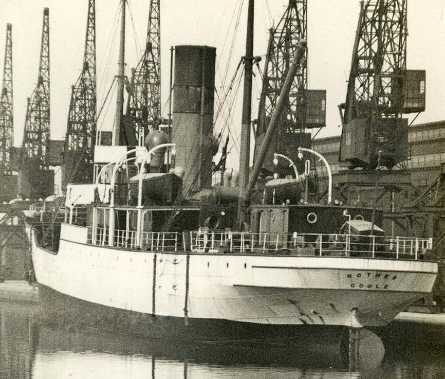 The SS Rother which both Osborn and Thacker were listed as crew on. © Scottish Ship Building Database